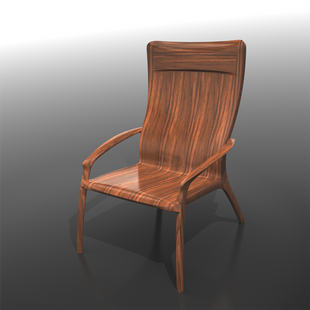 LIN-ID_Armchair-2_modeled completely with NURBS in Rhino 5_rendered in Rhino 8