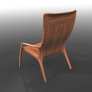 LIN-ID_Armchair-3_modeled completely with NURBS in Rhino 5_rendered in Rhino 8